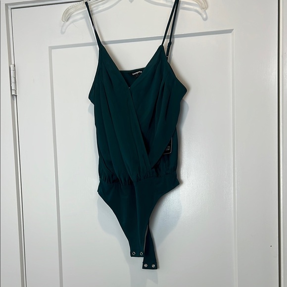 Express Deep Teal V-Neck bodysuit size small. NWT! - Picture 5 of 12